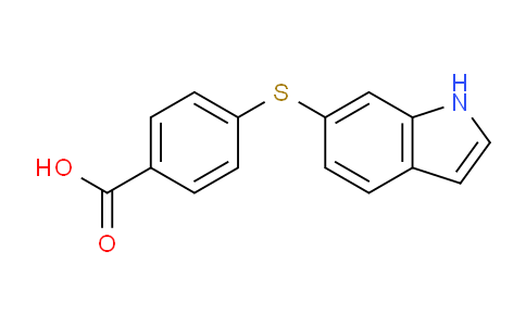 CAS No. 919792-60-2, 4-((1H-Indol-6-yl)thio)benzoic acid