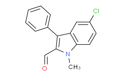 CAS No. 6765-77-1, 5-Chloro-1-methyl-3-phenyl-1H-indole-2-carbaldehyde