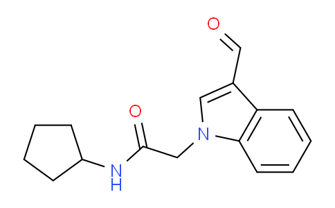 CAS No. 431981-28-1, N-Cyclopentyl-2-(3-formyl-1H-indol-1-yl)acetamide