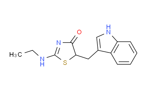 CAS No. 61523-91-9, 5-((1H-Indol-3-yl)methyl)-2-(ethylamino)thiazol-4(5H)-one