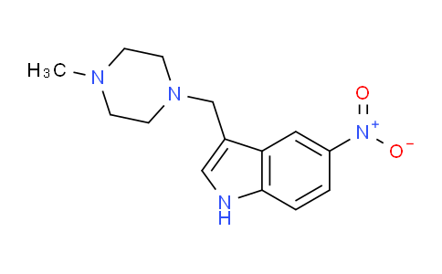 CAS No. 3414-71-9, 3-((4-methylpiperazin-1-yl)methyl)-5-nitro-1H-indole