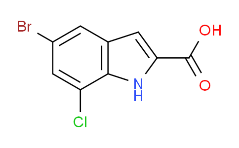 CAS No. 383132-31-8, 5-Bromo-7-chloro-1H-indole-2-carboxylic acid