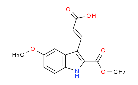CAS No. 885273-71-2, 3-(5-Methoxy-2-(methoxycarbonyl)-1H-indol-3-yl)acrylic acid