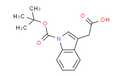 CAS No. 128550-08-3, 2-(1-(tert-Butoxycarbonyl)-1H-indol-3-yl)acetic acid