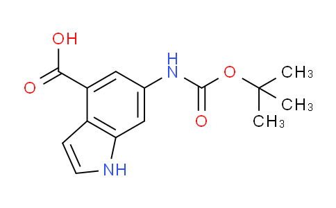 CAS No. 948015-63-2, 6-((tert-Butoxycarbonyl)amino)-1H-indole-4-carboxylic acid