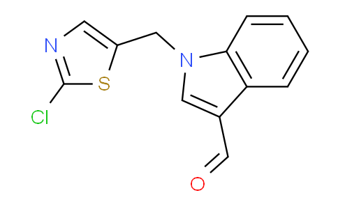 CAS No. 439095-43-9, 1-((2-Chlorothiazol-5-yl)methyl)-1H-indole-3-carbaldehyde