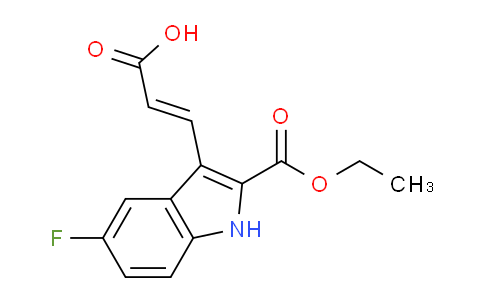 CAS No. 885273-65-4, 3-(2-(Ethoxycarbonyl)-5-fluoro-1H-indol-3-yl)acrylic acid