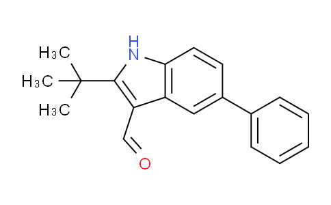 CAS No. 590392-05-5, 2-(tert-Butyl)-5-phenyl-1H-indole-3-carbaldehyde