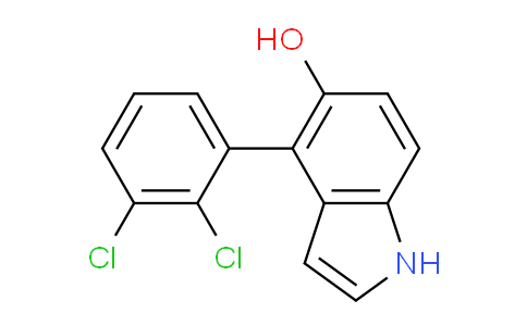 CAS No. 1361727-26-5, 4-(2,3-Dichlorophenyl)-1H-indol-5-ol