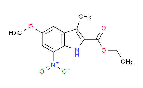 CAS No. 1265145-36-5, Ethyl 5-methoxy-3-methyl-7-nitro-1H-indole-2-carboxylate