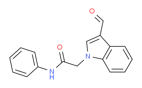 CAS No. 333745-18-9, 2-(3-Formyl-1H-indol-1-yl)-N-phenylacetamide