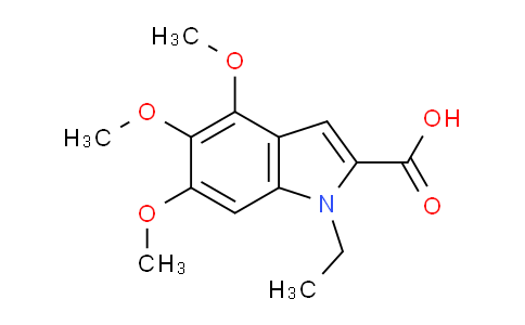 CAS No. 1240578-66-8, 1-Ethyl-4,5,6-trimethoxy-1H-indole-2-carboxylic acid