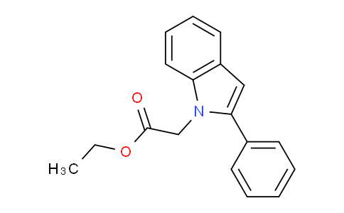 CAS No. 65746-57-8, Ethyl 2-(2-phenyl-1H-indol-1-yl)acetate