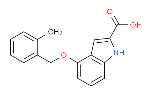 CAS No. 1216973-15-7, 4-((2-Methylbenzyl)oxy)-1H-indole-2-carboxylic acid