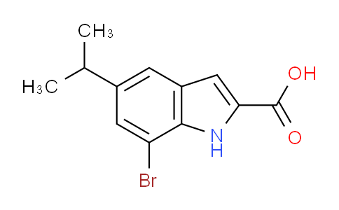 CAS No. 383132-55-6, 7-Bromo-5-isopropyl-1H-indole-2-carboxylic acid