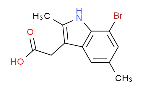 CAS No. 5435-39-2, 2-(7-Bromo-2,5-dimethyl-1H-indol-3-yl)acetic acid