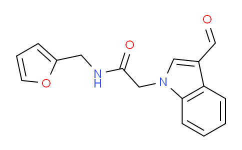 CAS No. 347319-95-3, 2-(3-Formyl-1H-indol-1-yl)-N-(furan-2-ylmethyl)acetamide