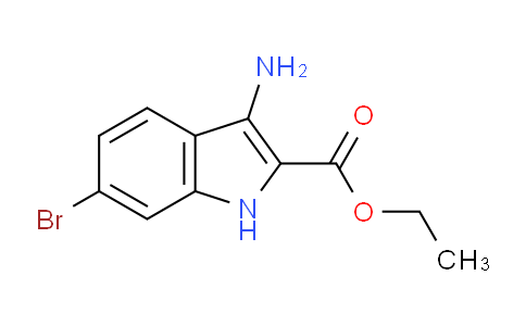 CAS No. 1211661-21-0, Ethyl 3-amino-6-bromo-1H-indole-2-carboxylate