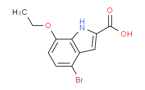 CAS No. 1098340-08-9, 4-Bromo-7-ethoxy-1h-indole-2-carboxylic acid
