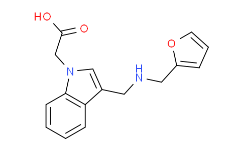 CAS No. 1279203-69-8, 2-(3-(((Furan-2-ylmethyl)amino)methyl)-1H-indol-1-yl)acetic acid