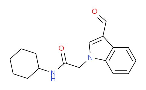 CAS No. 592546-44-6, N-Cyclohexyl-2-(3-formyl-1H-indol-1-yl)acetamide