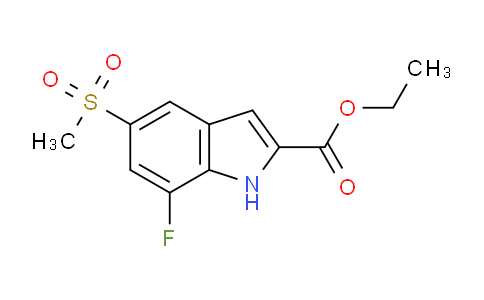 CAS No. 849035-83-2, Ethyl 7-fluoro-5-(methylsulfonyl)-1H-indole-2-carboxylate