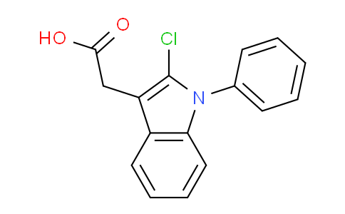 CAS No. 64611-73-0, 2-(2-Chloro-1-phenyl-1H-indol-3-yl)acetic acid