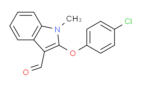 CAS No. 338416-66-3, 2-(4-Chlorophenoxy)-1-methyl-1H-indole-3-carbaldehyde