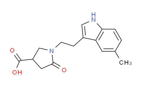 CAS No. 931374-78-6, 1-(2-(5-Methyl-1H-indol-3-yl)ethyl)-5-oxopyrrolidine-3-carboxylic acid