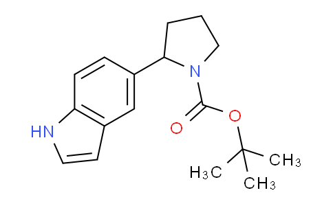 CAS No. 1355182-61-4, tert-Butyl 2-(1H-indol-5-yl)pyrrolidine-1-carboxylate
