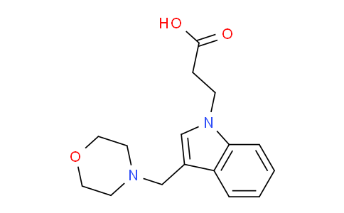 CAS No. 879038-29-6, 3-(3-(Morpholinomethyl)-1H-indol-1-yl)propanoic acid
