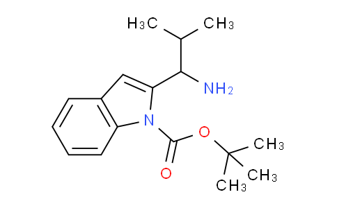 CAS No. 1707582-01-1, tert-Butyl 2-(1-amino-2-methylpropyl)-1H-indole-1-carboxylate