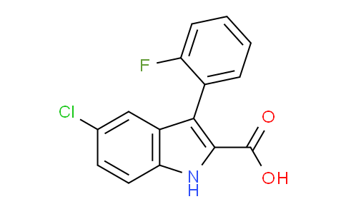 CAS No. 24106-89-6, 5-Chloro-3-(2-fluorophenyl)-1H-indole-2-carboxylic acid