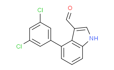 CAS No. 1361748-27-7, 4-(3,5-Dichlorophenyl)-1H-indole-3-carbaldehyde