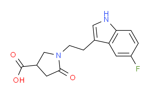 CAS No. 931374-81-1, 1-(2-(5-Fluoro-1H-indol-3-yl)ethyl)-5-oxopyrrolidine-3-carboxylic acid