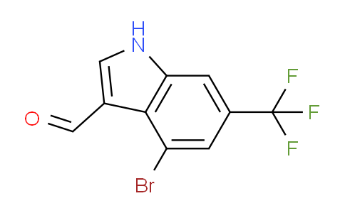 CAS No. 1956334-80-7, 4-Bromo-6-(trifluoromethyl)-1H-indole-3-carbaldehyde