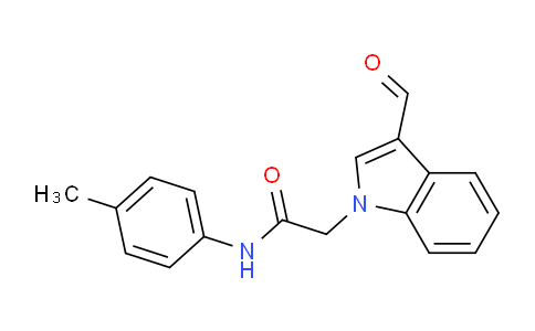 CAS No. 333745-03-2, 2-(3-Formyl-1H-indol-1-yl)-N-(p-tolyl)acetamide