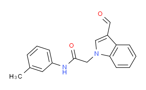 CAS No. 333745-01-0, 2-(3-Formyl-1H-indol-1-yl)-N-(m-tolyl)acetamide