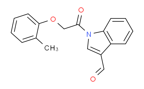 CAS No. 1285097-13-3, 1-(2-(o-Tolyloxy)acetyl)-1H-indole-3-carbaldehyde