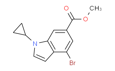 CAS No. 1956327-64-2, Methyl 4-bromo-1-cyclopropyl-1H-indole-6-carboxylate