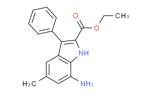 CAS No. 1171609-85-0, Ethyl 7-amino-5-methyl-3-phenyl-1H-indole-2-carboxylate