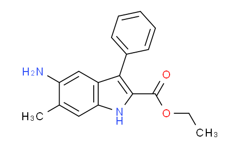CAS No. 1171547-59-3, Ethyl 5-amino-6-methyl-3-phenyl-1H-indole-2-carboxylate