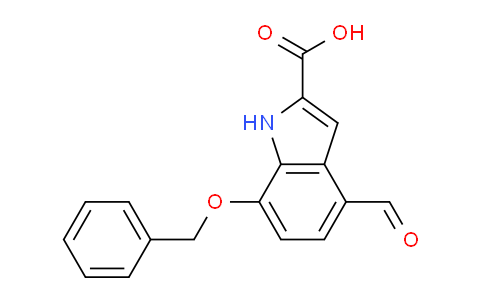 CAS No. 84639-89-4, 7-(Benzyloxy)-4-formyl-1H-indole-2-carboxylic acid