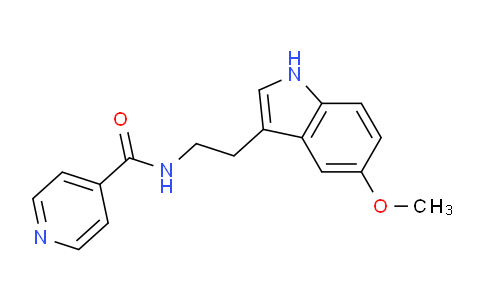 CAS No. 29745-43-5, N-(2-(5-Methoxy-1H-indol-3-yl)ethyl)isonicotinamide