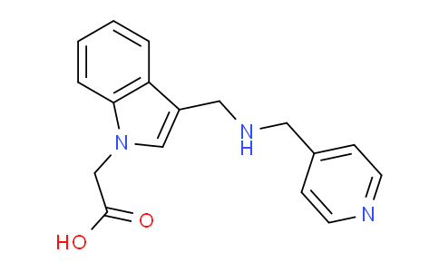 CAS No. 1279213-68-1, 2-(3-(((Pyridin-4-ylmethyl)amino)methyl)-1H-indol-1-yl)acetic acid