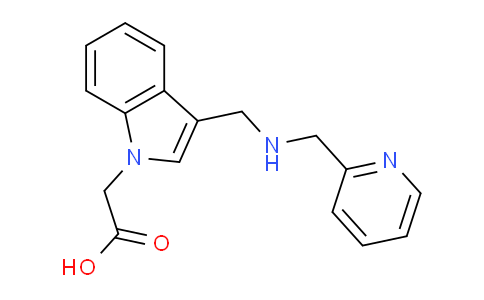 CAS No. 1279203-83-6, 2-(3-(((Pyridin-2-ylmethyl)amino)methyl)-1H-indol-1-yl)acetic acid