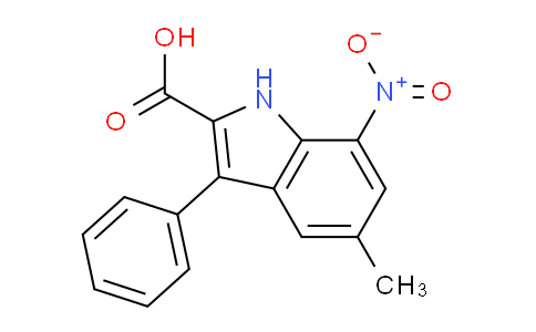 CAS No. 1171758-58-9, 5-Methyl-7-nitro-3-phenyl-1H-indole-2-carboxylic acid