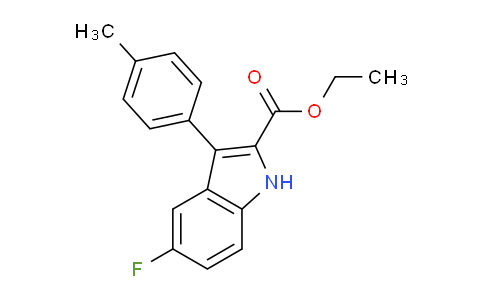 CAS No. 1363405-15-5, Ethyl 5-fluoro-3-(p-tolyl)-1H-indole-2-carboxylate