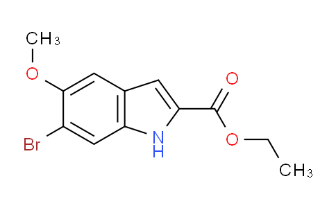 CAS No. 128593-40-8, Ethyl 6-Bromo-5-methoxyindole-2-carboxylate