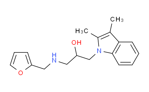CAS No. 436099-61-5, 1-(2,3-Dimethyl-1H-indol-1-yl)-3-((furan-2-ylmethyl)amino)propan-2-ol